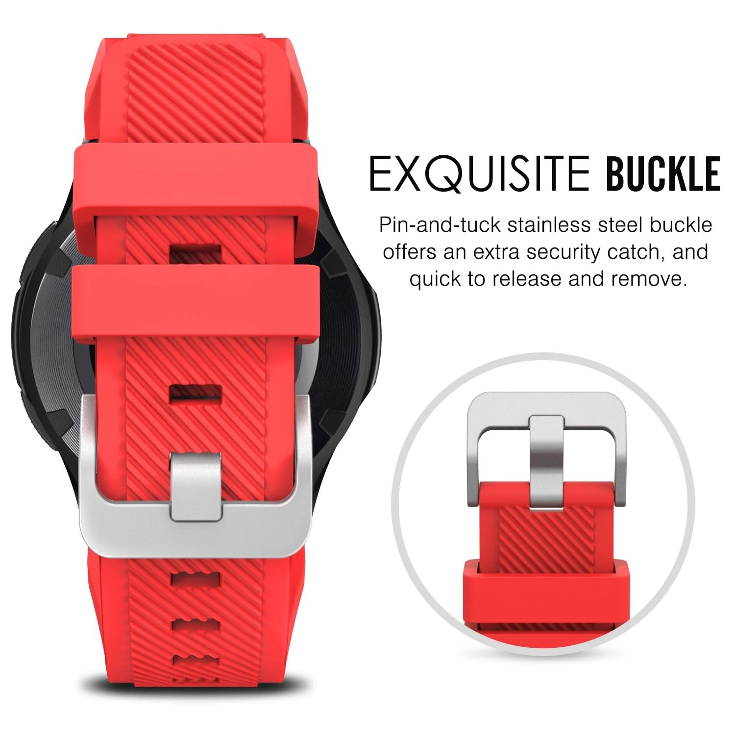 DL3 Mobilak Silicone Sport Band 22MM Xiaomi Redmi Watch 5 Active/5 Lite/Samsung Galaxy Watch 46mm/Watch 3 45mm/Gear S3/Huawei watch (GT6 GT5 GT4 GT3 GT2 GT 46MM)/GT2E/GT5 Pro/GT 6 Pro/Amazfit GTR 3/4 - A.Red