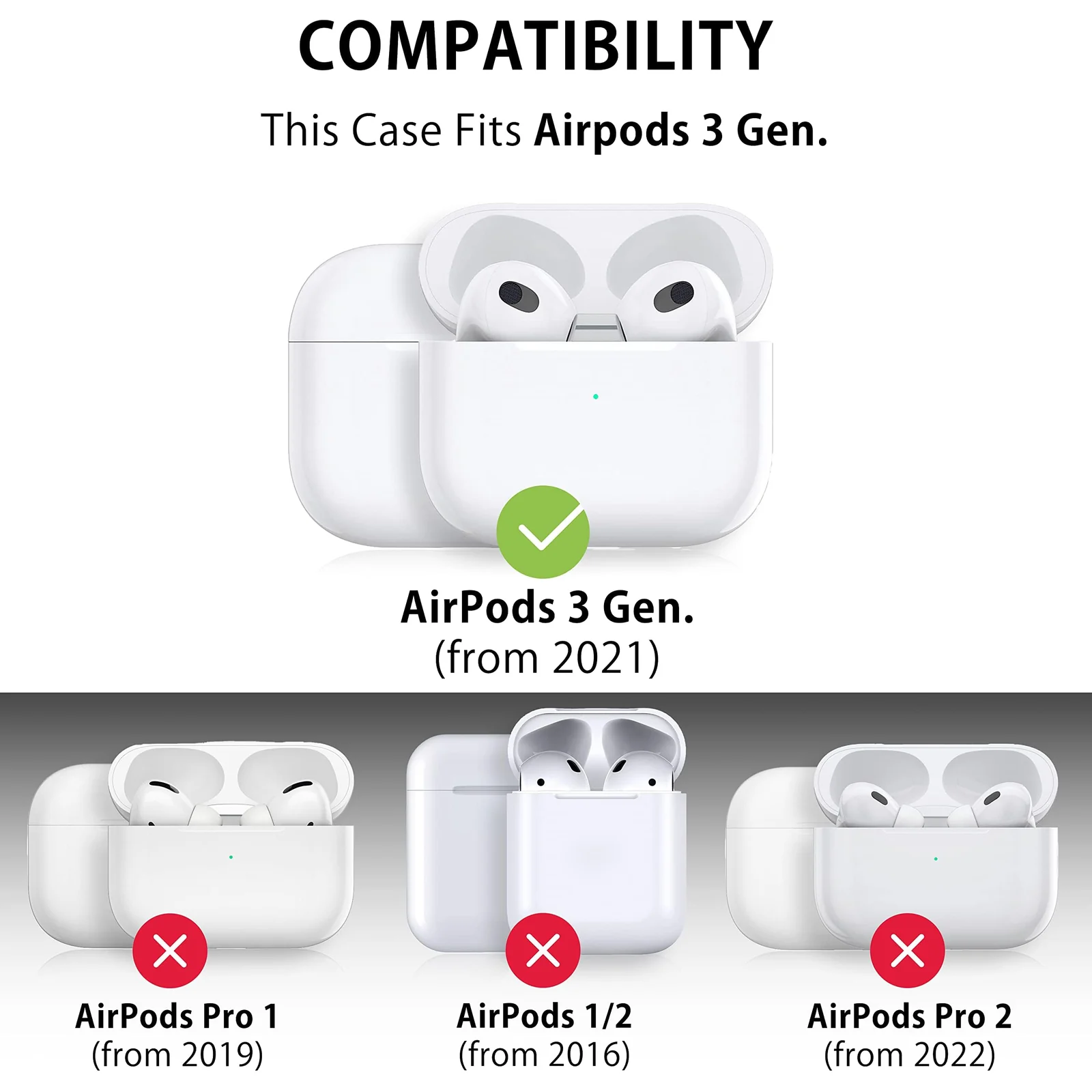DL3 Mobilak AirPods 3 Case With Lock Lid, Rugged for AirPod 3rd 2021 Cool Protective Cover for Men Full-Body Armor Shockproof Skin Shell With Carabiner - Black Green