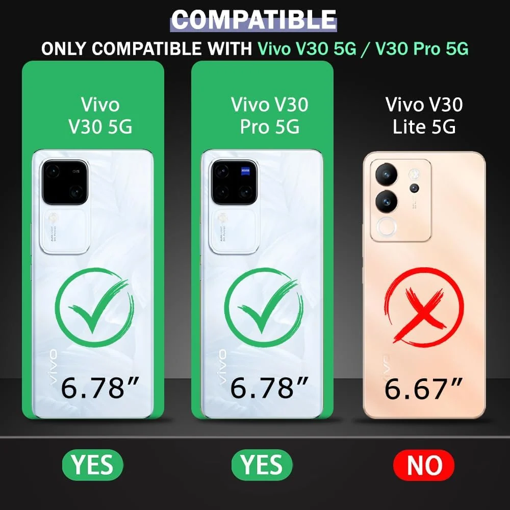 DL3 Mobilak Clear TPU Case for vivo V30 / V30 Pro 5G, Camera protection, Shock-absorbing protection, Scratch-resistant surface - Black