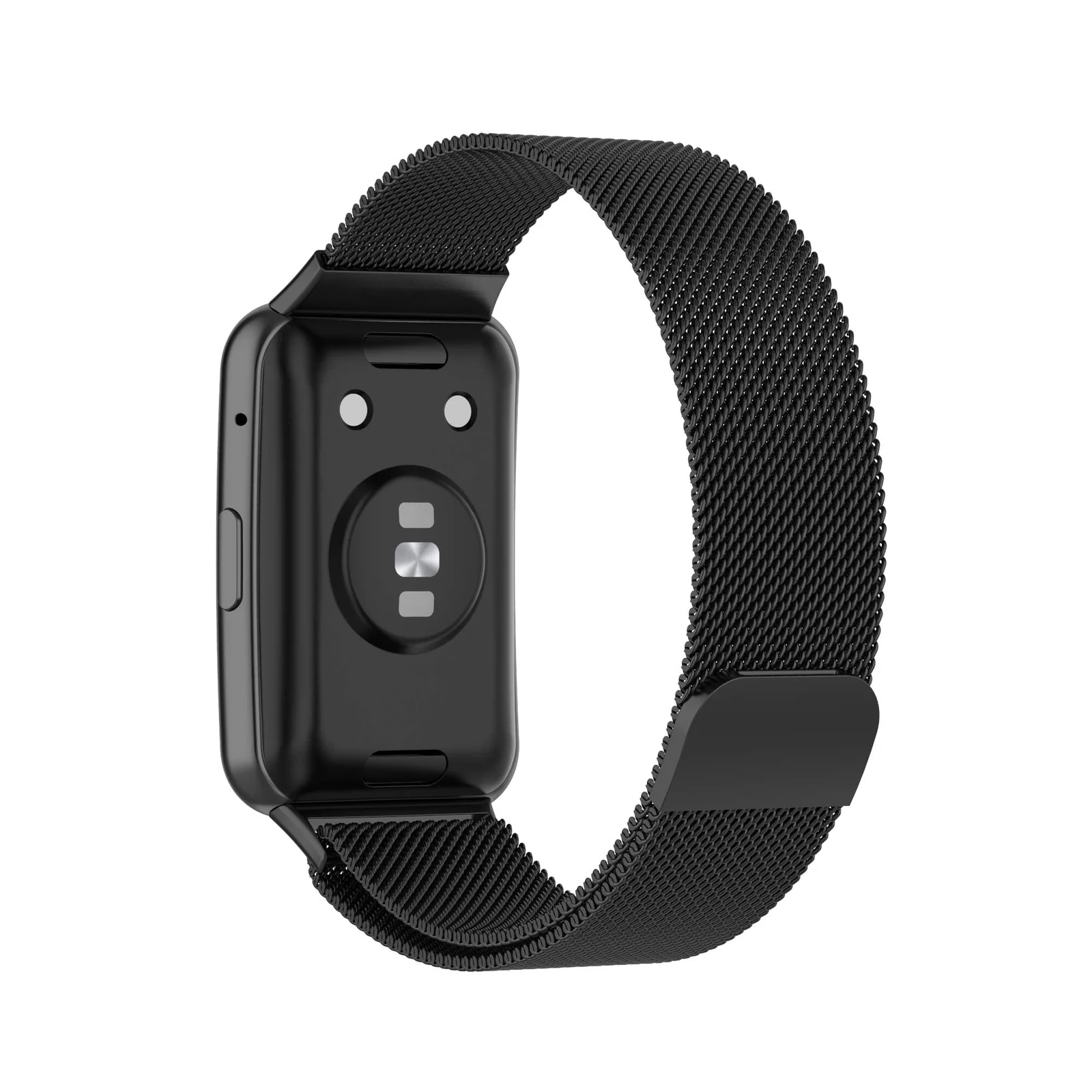 DL3 Mobilak Bracelet Compatible with Huawei Watch Fit, Stainless Steel Replacement Straps, Mesh Metal Watch Strap, Magnetic Adjustable Replacement Strap Compatible with Huawei Watch Fit - Black