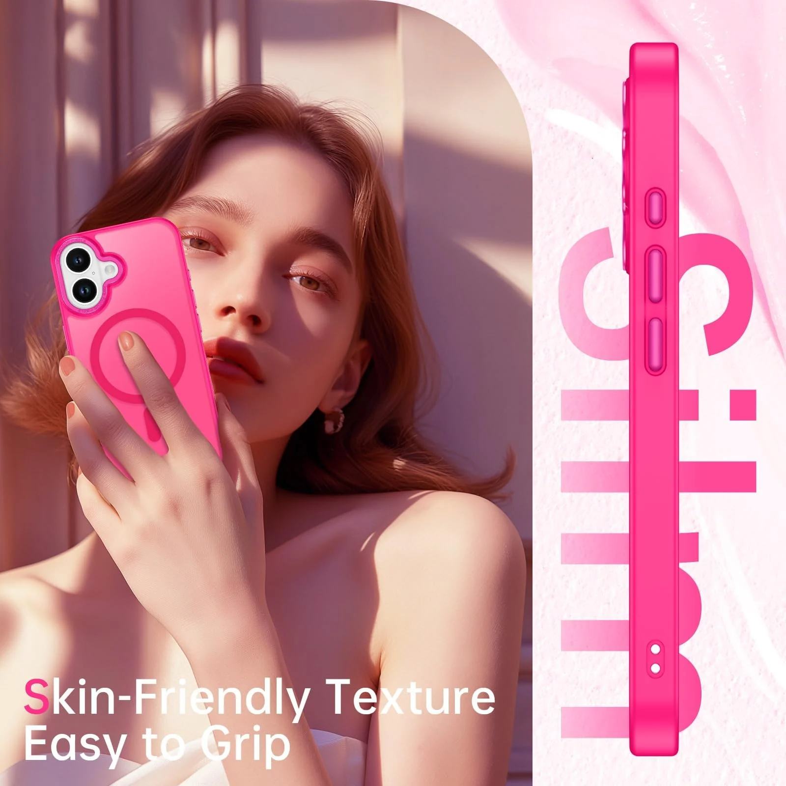 DL3 MOBILAK Protective Phone Case for Apple iPhone 17 - Hot Pink
