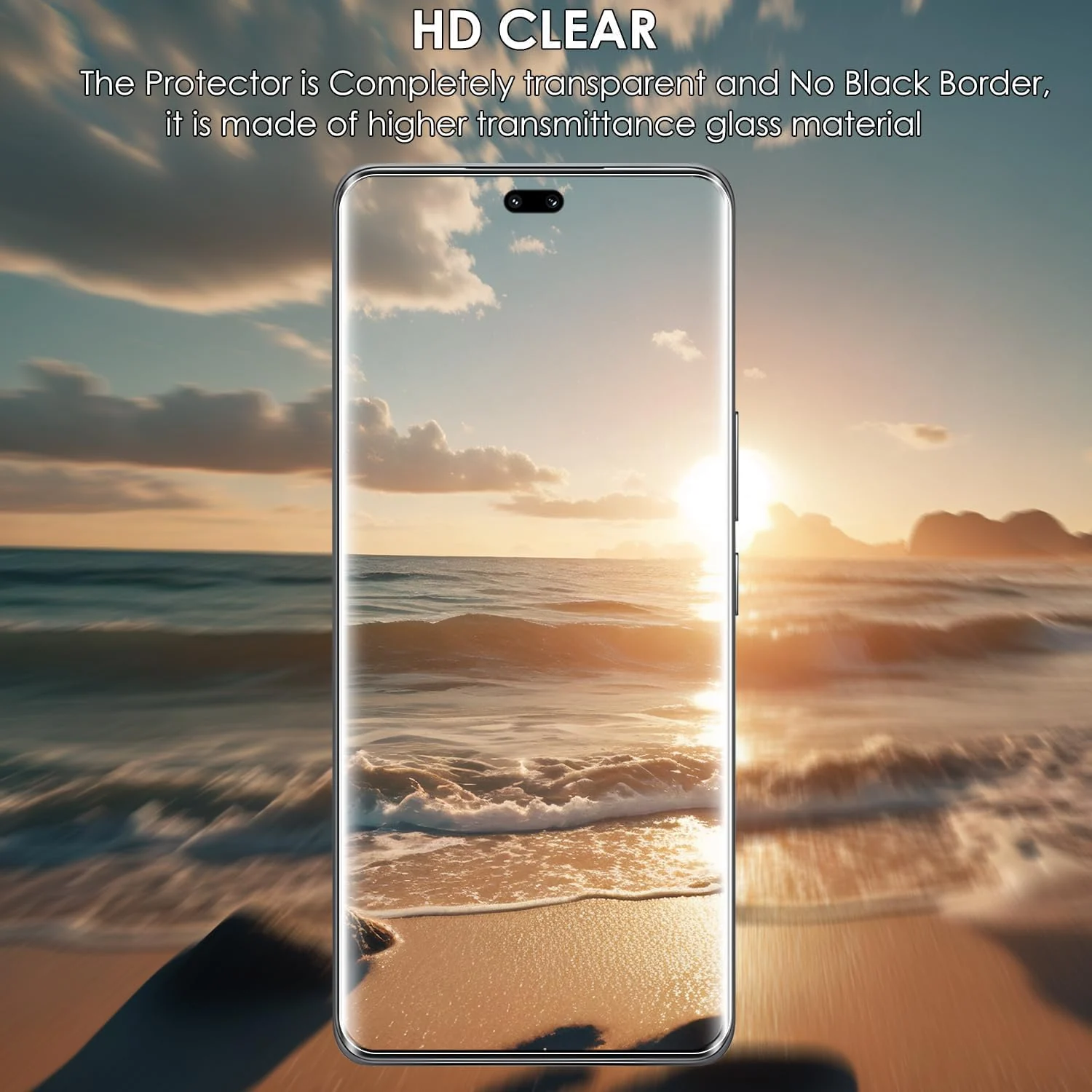 DL3 Mobilak Screen Protector Honor 200 Pro 5G [Liquid UV Tempered Glass] Screen adhesive [Sensitive Touch][Fingerprint Sensor Compatible] HD - Clear