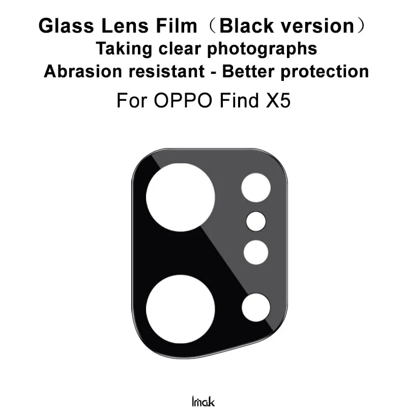 DL3 Mobilak OPPO Find X5 Camera Lens Protector Tempered Glass Screen Protector HD [Full Coverage][Anti-Scratch] Drop Protection Ultra Clear/Thin Lens Protector Case - Black