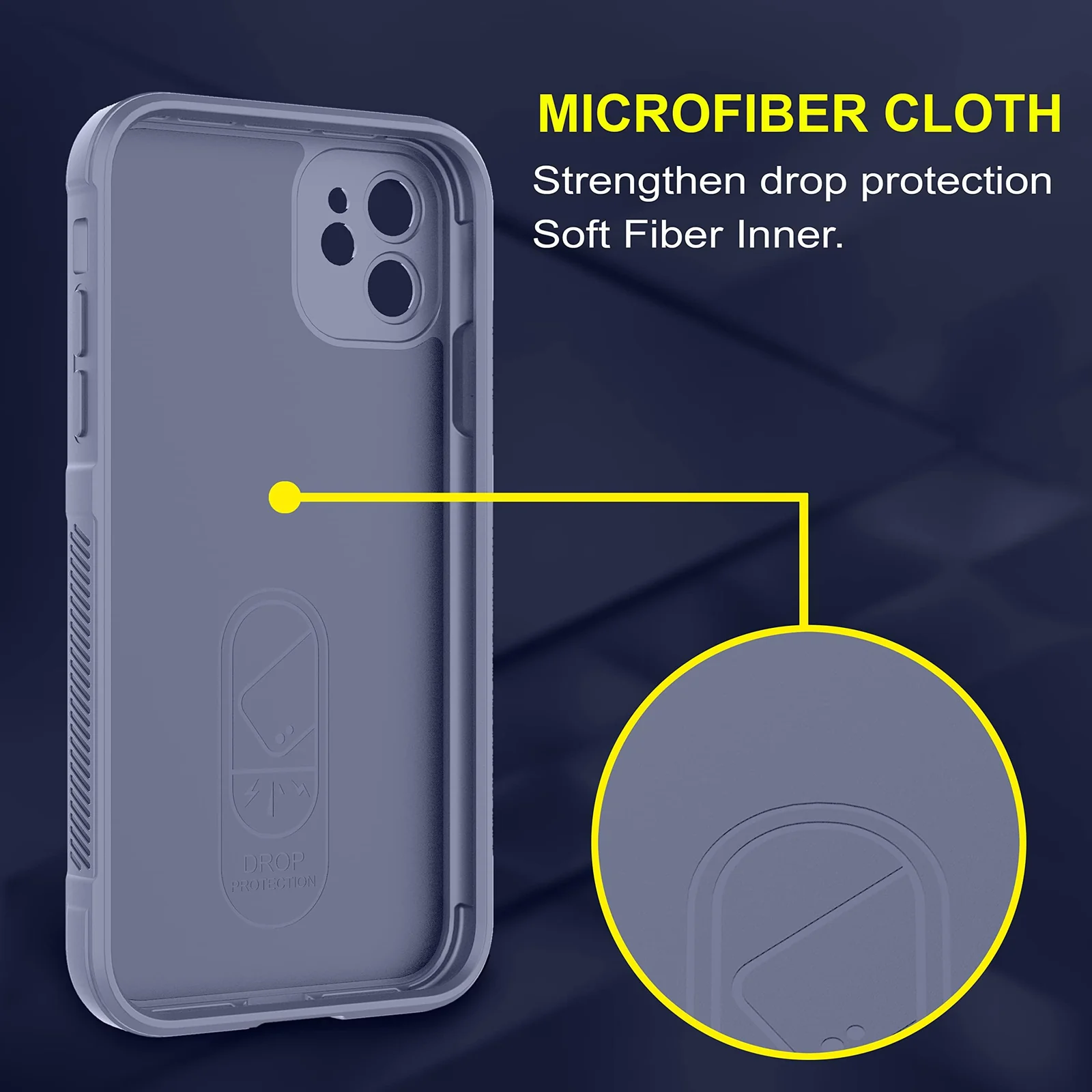 DL3 Mobilak Silicone Case for Apple iPhone 11 Heavy Duty Protective [Slim Fit] Shockproof Soft Flexible Protective Design Shock-Absorption TPU Cover With Camera Protection - Blue