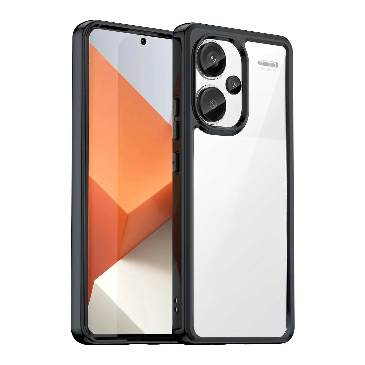 DL3 Mobilak Clear Protective Case for Xiaomi Redmi Note 13 Pro Plus 5G - Black