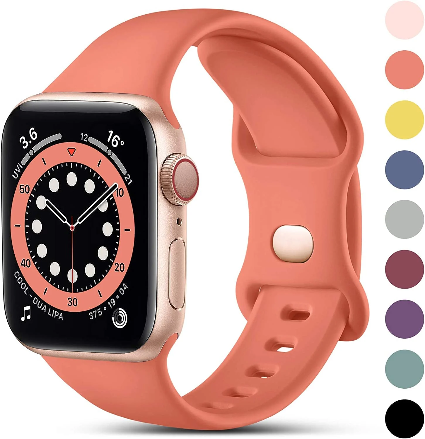 DL3 Mobilak Bands Compatible with Apple Watch Ultra 49mm 45mm 44mm 42mm 41mm 40mm 38mm, Replacement Soft Silicone Strap for iWatch Ultra/Ultra 2 Series 9/8/7/6/5/4/3/2/1 SE (38MM/40MM/41MM) - Orange
