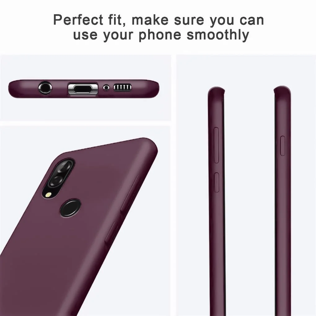 DL3 Mobilak Huawei nova 3i Case, Soft Flexible Silicone Gel Rubber Bumper Cover, Full Body Shockproof Protective Phone Case (Win Red) - Wine Red