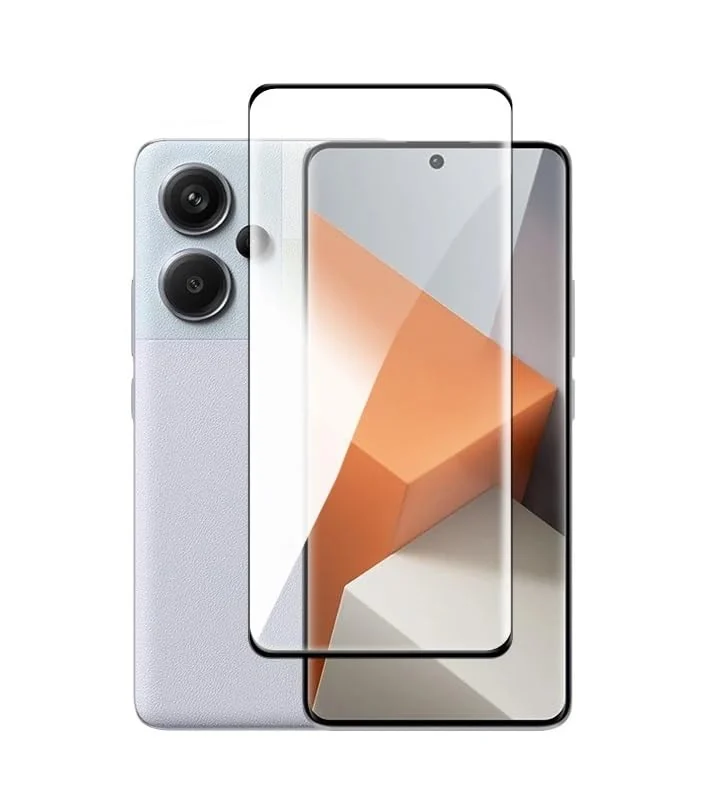 DL3 Mobilak 5D Full Glass Screen Protector For Redmi Note 13 Pro Plus. Black Frame - Clear