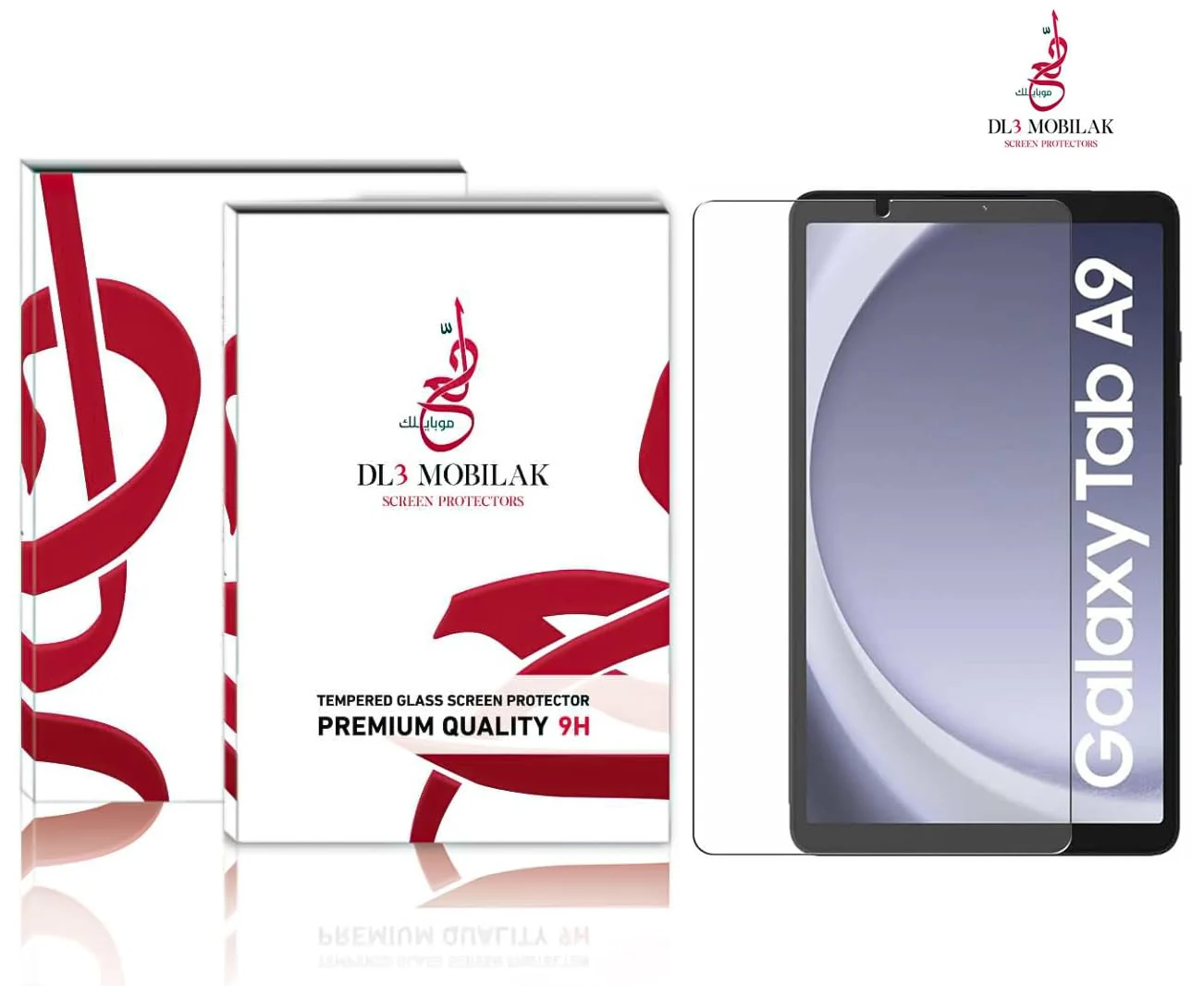 DL3 Mobilak Screen Protector For Samsung Galaxy Tab A9 8.7 inch Tablet Tempered Glass Film [HD Crystal ] [Easy Installation] [Scratch Resistant] [9H Hardness] - Clear