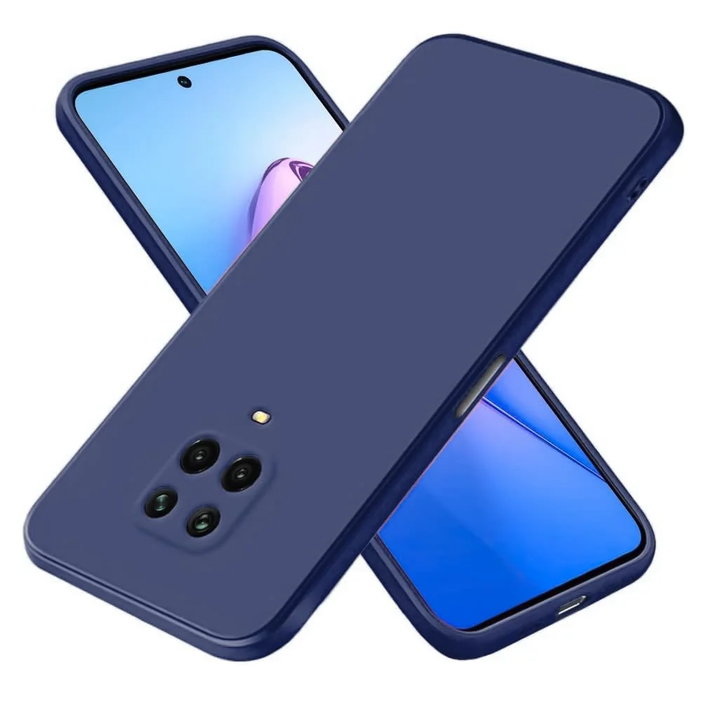DL3 Mobilak Xiaomi Redmi Note 9S / 9 Pro / 9 Pro Max Case, Soft Flexible Silicone Gel Rubber Bumper Cover, Full Body Shockproof Protective Phone Case - Blue 1