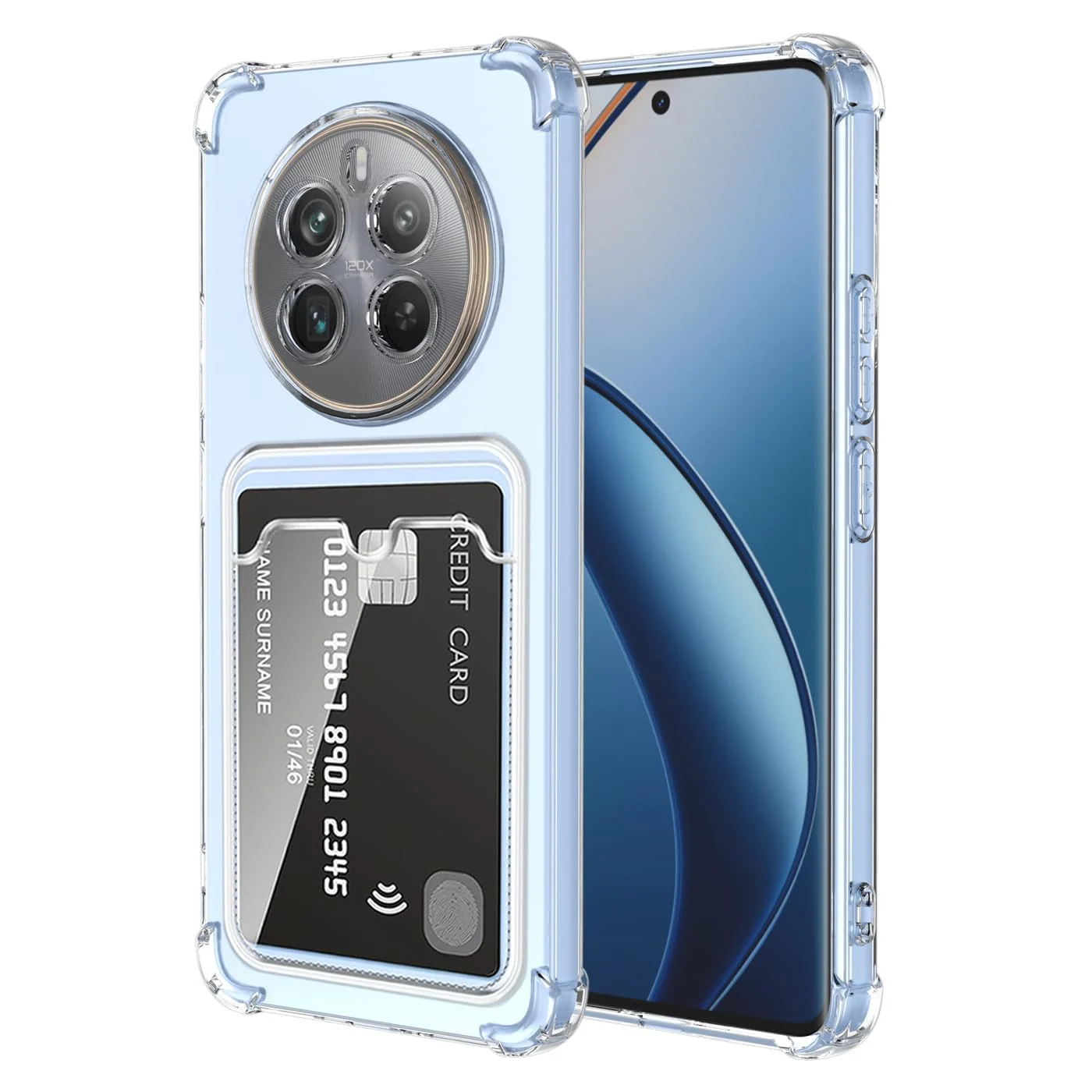 DL3 Mobilak Clear TPU Wallet Case with Card Slot and Camera Protection for realme 13 4G / realme 12 4G / realme 12+ Plus 5G - Clear