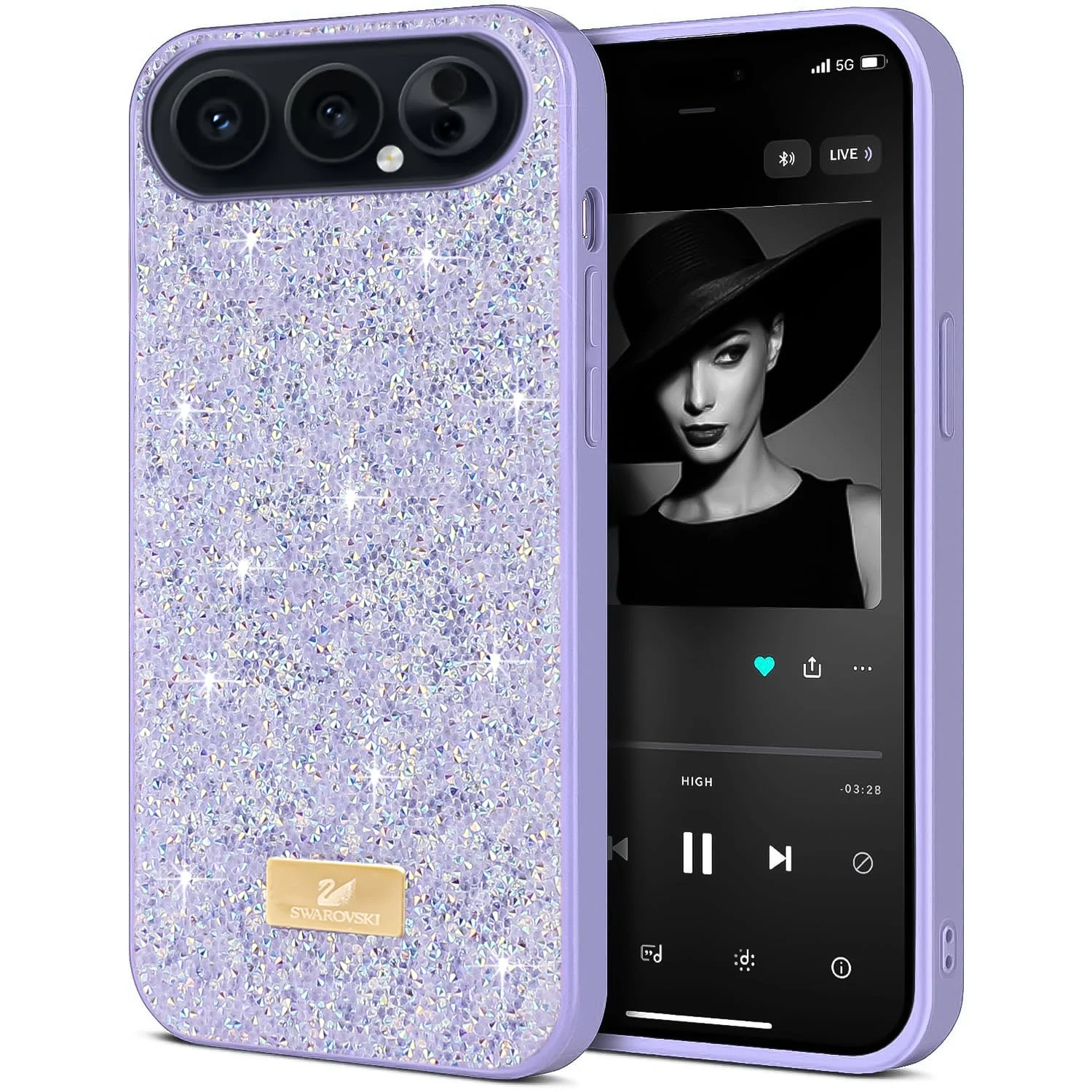 DL3 Mobilak Glitter Protective Case for Honor 500 Pro, Supports wireless charging, Shock-absorbing protection, Scratch-resistant surface