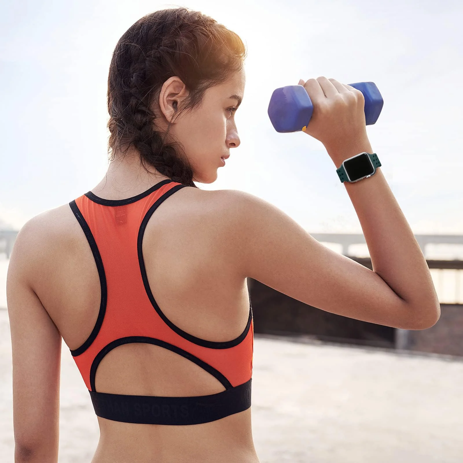 DL3 Mobilak Silicone Sport Band 20MM Strap For Samsung Galaxy Watch 7 6 5 4 40mm 44mm/5 Pro 45mm/S2 classic/active 2 40mm 44mm/Amazfi GTS 2/2e/GTS 3/3 Pro/GTS 4/GTS 2 Mini/3 Mini/4 Mini/Bip3/Bip 3 Pro - Green