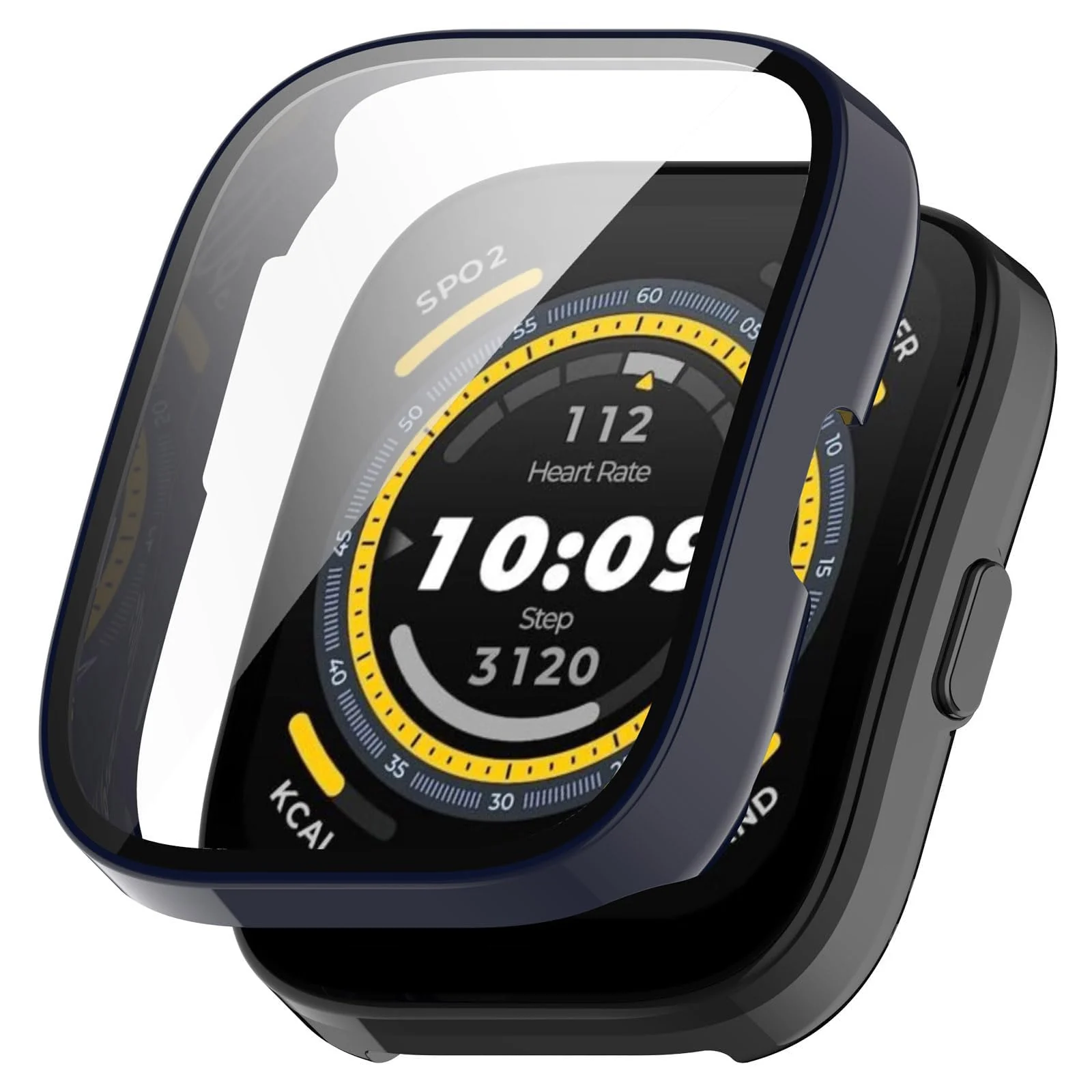 DL3 Mobilak Case with Screen Protector for Amazfit Bip 5, Bumper Full Coverage Hard PC Overall Protective Cover, Built-in Tempered Glass Film High Sensitivity For Amazfit Bip 5 (A2215)