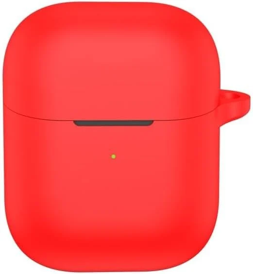 DL3 Mobilak Silicone Case Compatible with Oraimo Freepods Neo OTW-330S Earbuds, Soft Silicone Protective Case Cover, Shockproof Sleeve with Carabiner For Oraimo Freepods Neo OTW-330S - Red