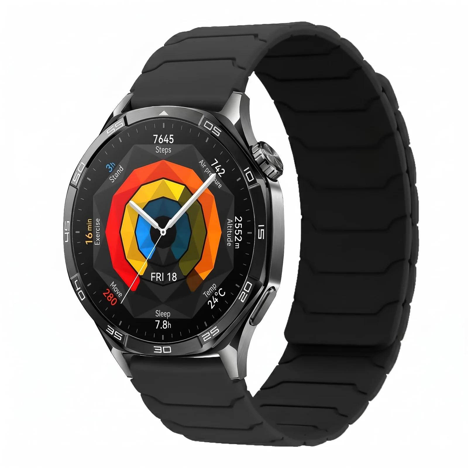 DL3 Mobilak 22mm Silicone Magnetic Strap for Xiaomi Redmi Watch 5 Active/5 Lite/Samsung Galaxy Watch 46mm/Watch 3 45mm/Gear S3/Huawei watch (GT6 GT5 GT4 GT3 GT2 GT 46MM)/GT2E/GT6 Pro/GT 5 Pro/Amazfit GTR4/Bip 6 - Coal Black/black