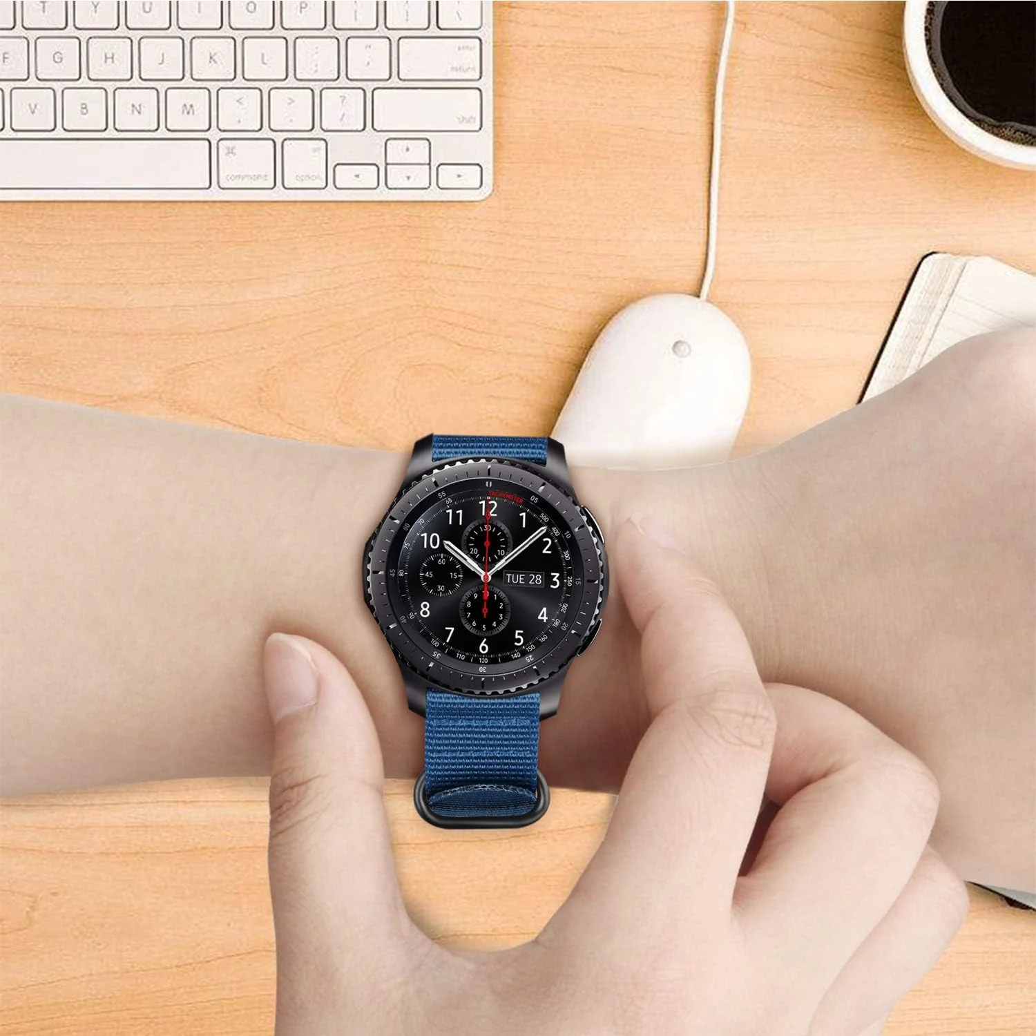 DL3 Mobilak Nylon Band Compatible with Xiaomi Redmi Watch 5 Active/Redmi Watch 5 Lite, 22mm Metal Buckle Sports Watch Strap Men Women Replacement Strap - A-blue