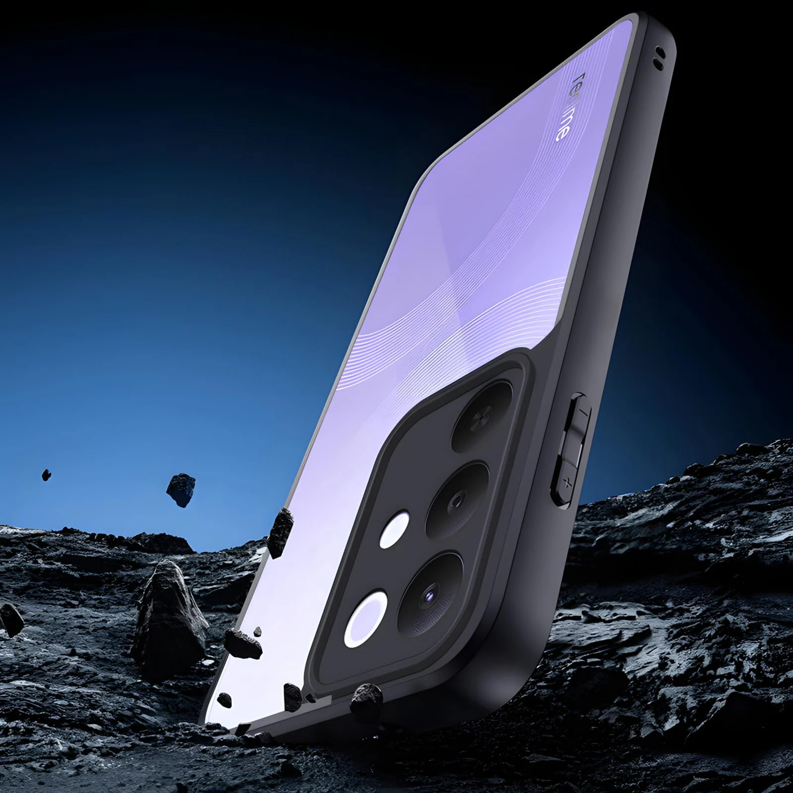 DL3 Mobilak Clear Protective Case for realme C85 Pro - Black