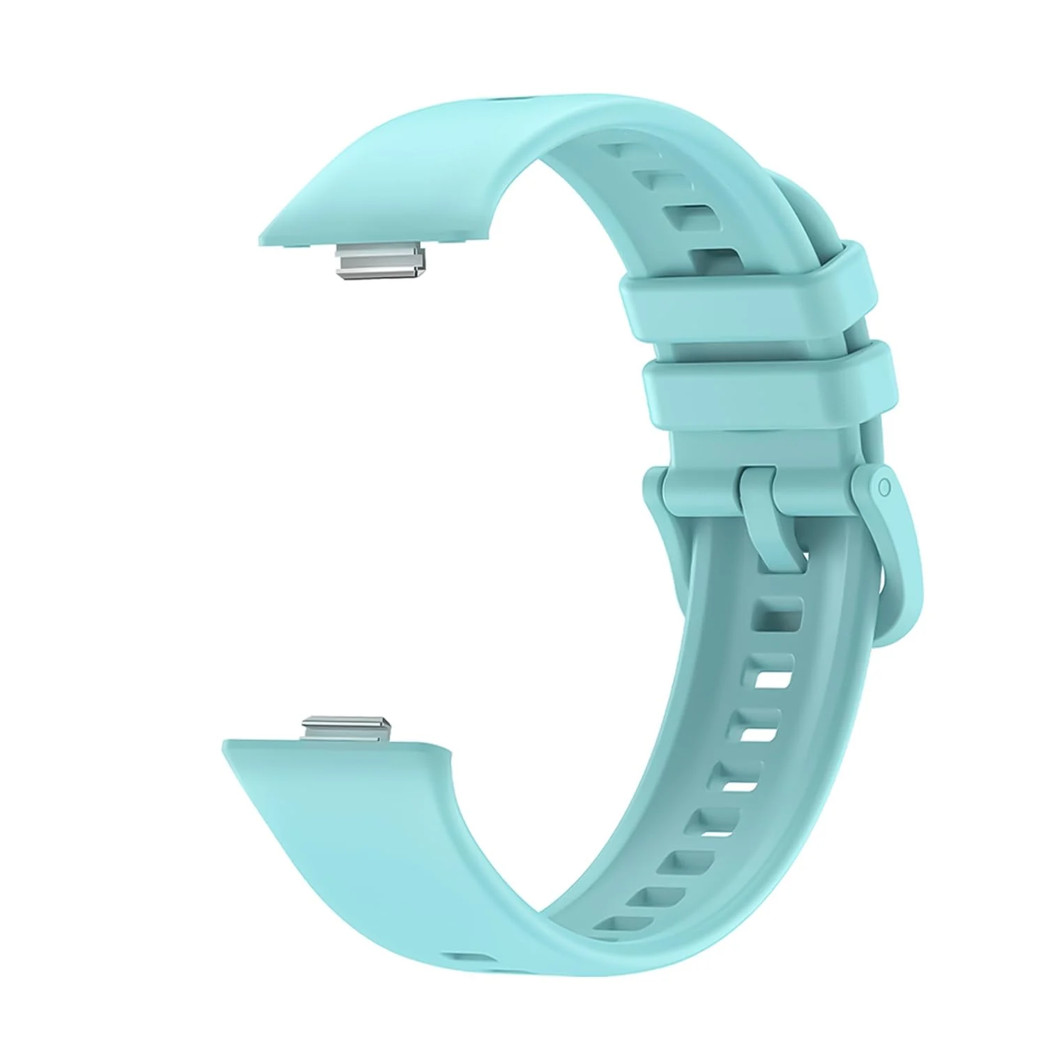 DL3 Mobilak Silicone Bracelet for Huawei Watch Fit 3/Watch Fit 4 Pro/Fit 4 Strap, Soft Silicone Sport Replacement Strap for Women/Men, Adjustable Waterproof Sports Band - Turquoise