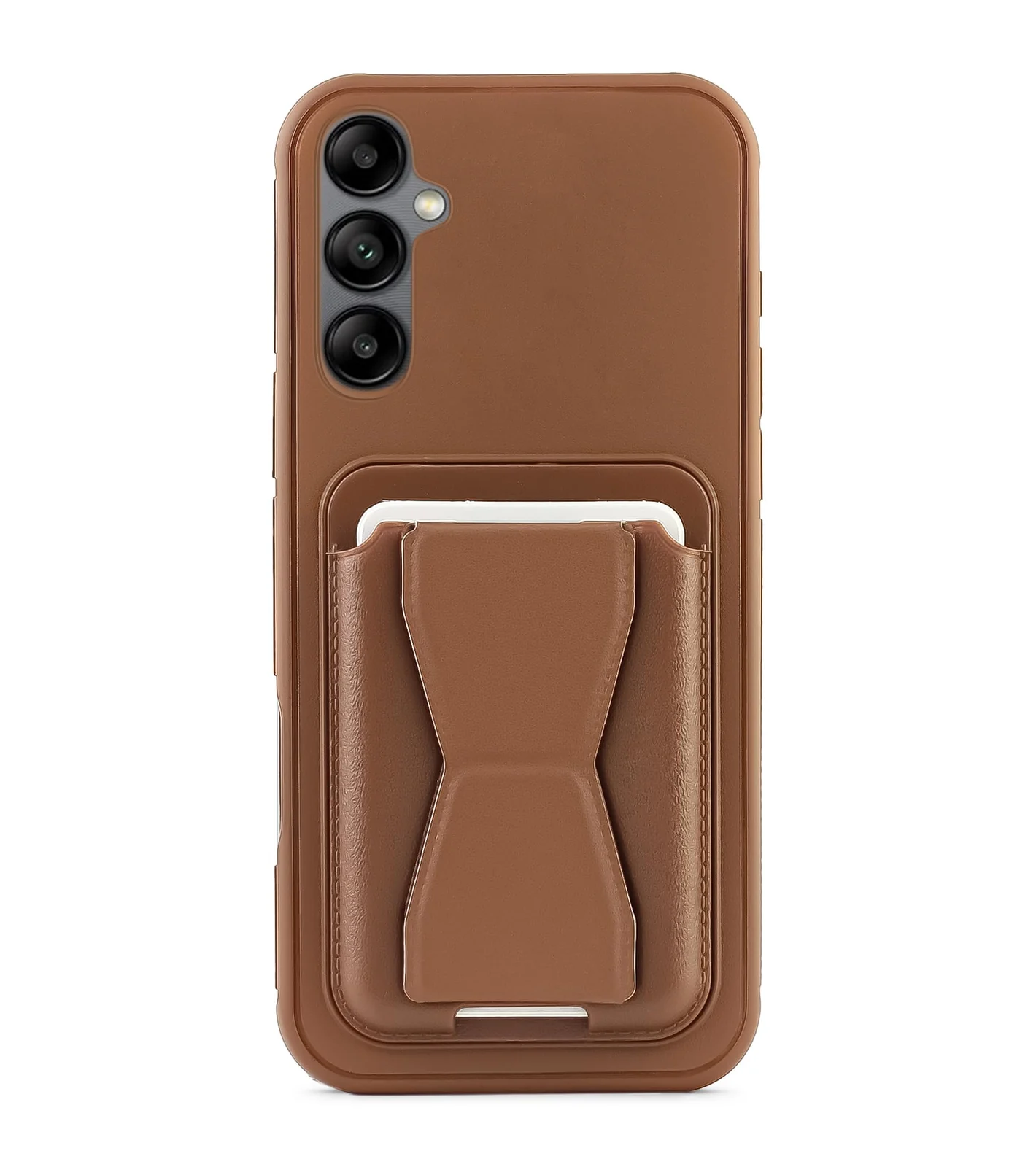 DL3 Mobilak Leather Wallet Case with Card Slot for Samsung Galaxy A16 5G / 4G with Camera Protection and Shockproof Design - Brown