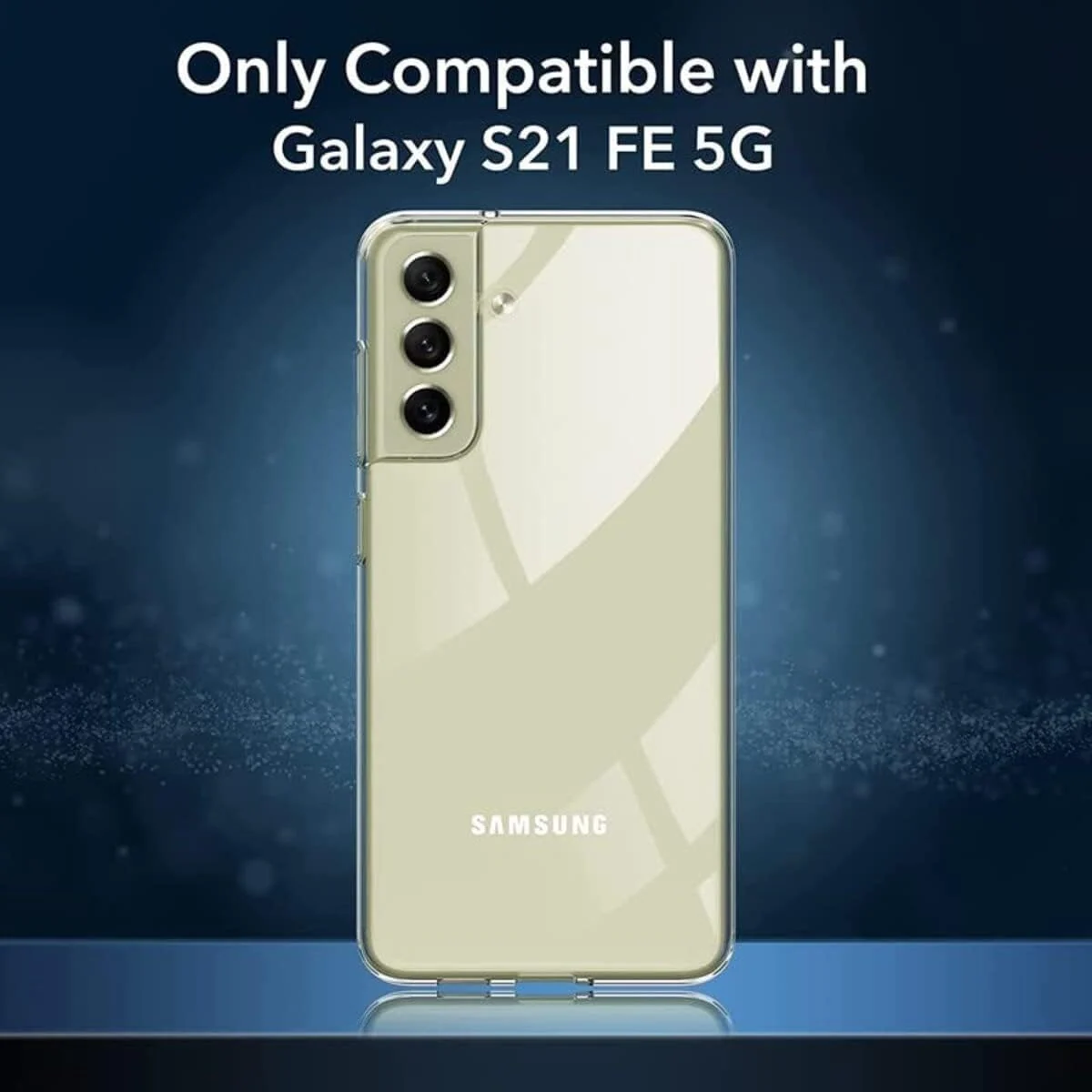 DL3 Mobilak Case Compatible with Samsung Galaxy S21 FE 5G Case Crystal Soft TPU Gel Case Flexible Silicone Anti-Scratch Camera Protection TPU Cover - Clear
