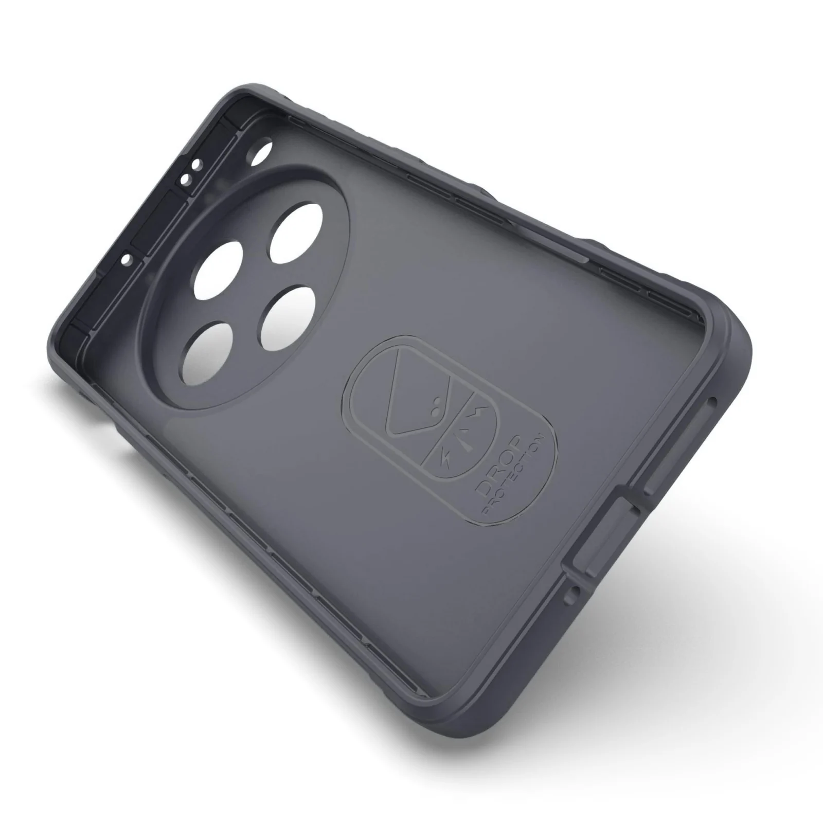 DL3 Mobilak Flexible Silicone and TPU Protective Case with Camera Protection for OPPO Find X8 Pro - Dark Gray