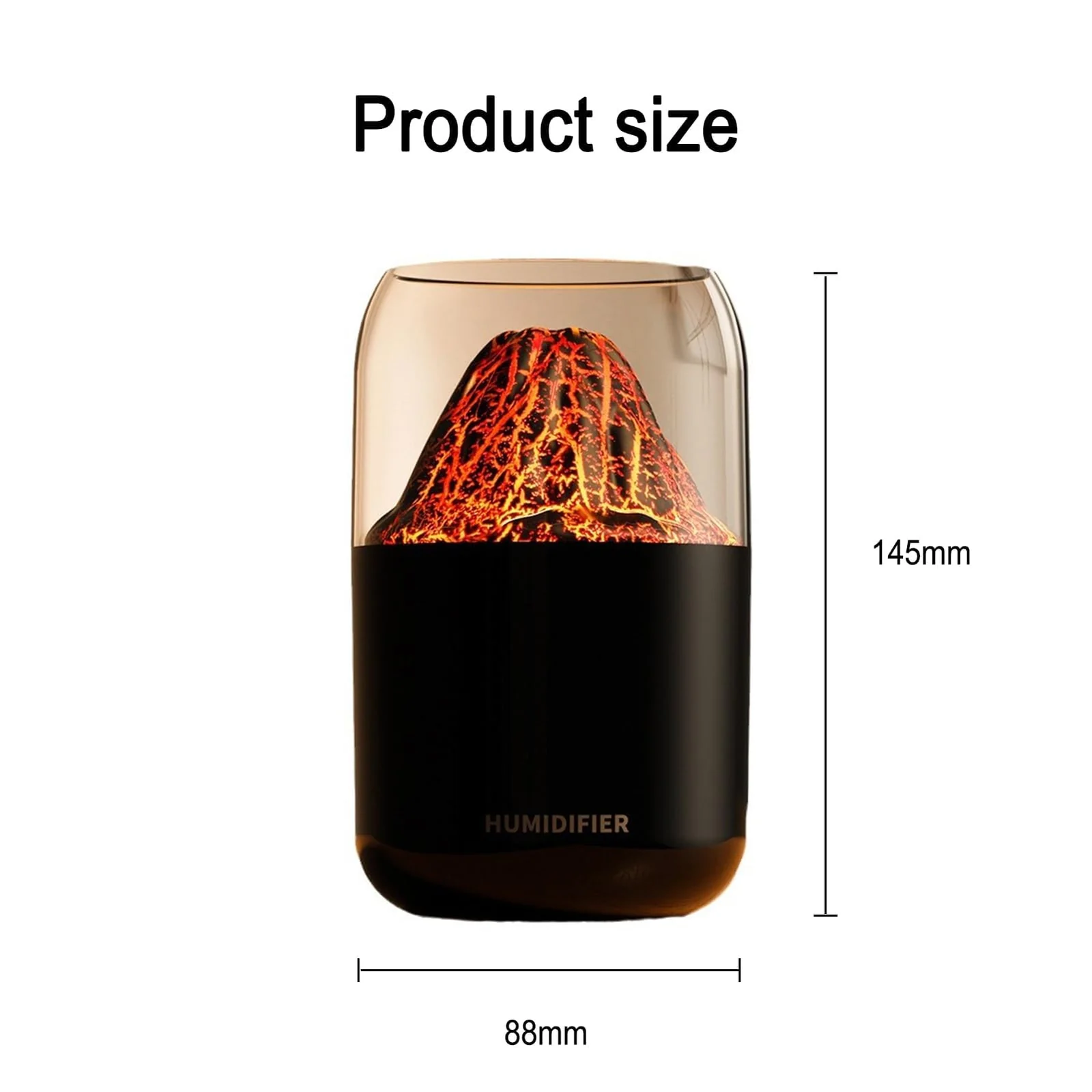 MOBIGON Volcano Mist 300 ml Aroma Diffuser and Humidifier, Black