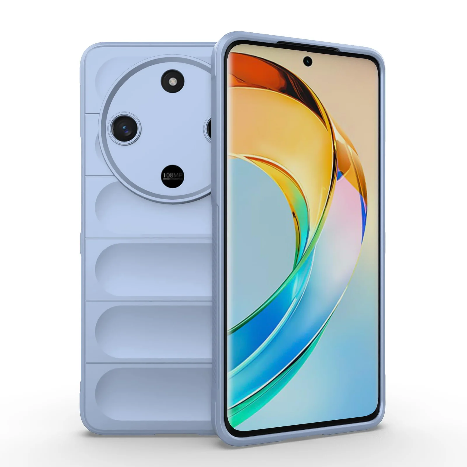 DL3 Mobilak Soft Silicone Protective Case for Honor X9b / Honor Magic 6 Lite 5G / Honor X50 with Camera Protection and Shockproof Design - Baby Blue