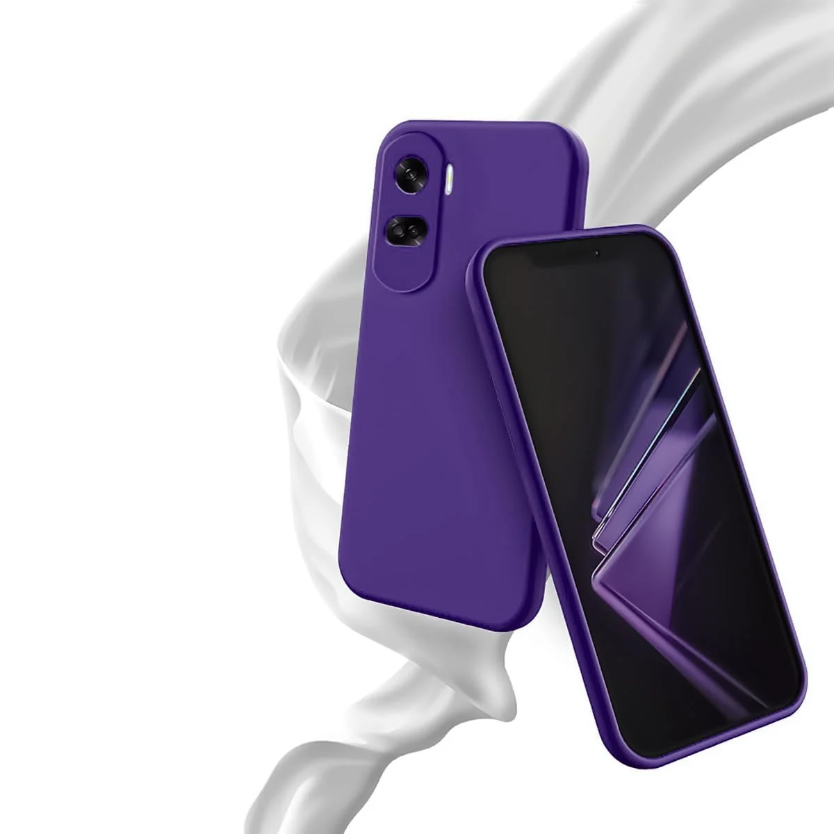 DL3 Mobilak Soft Silicone Gel Bumper Case for Honor 90 Lite - Purple