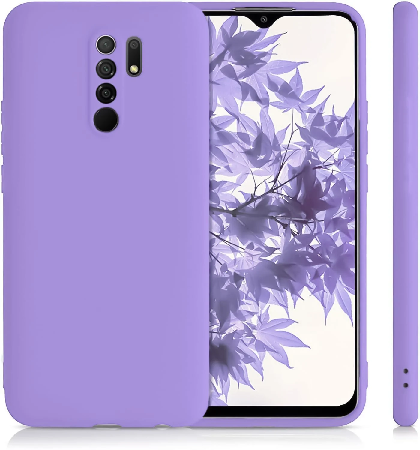 DL3 Mobilak Liquid Silicone Protective Case with Soft Microfiber Lining with Full Camera Protection for Xiaomi Redmi Note 8 Pro - Light Purple