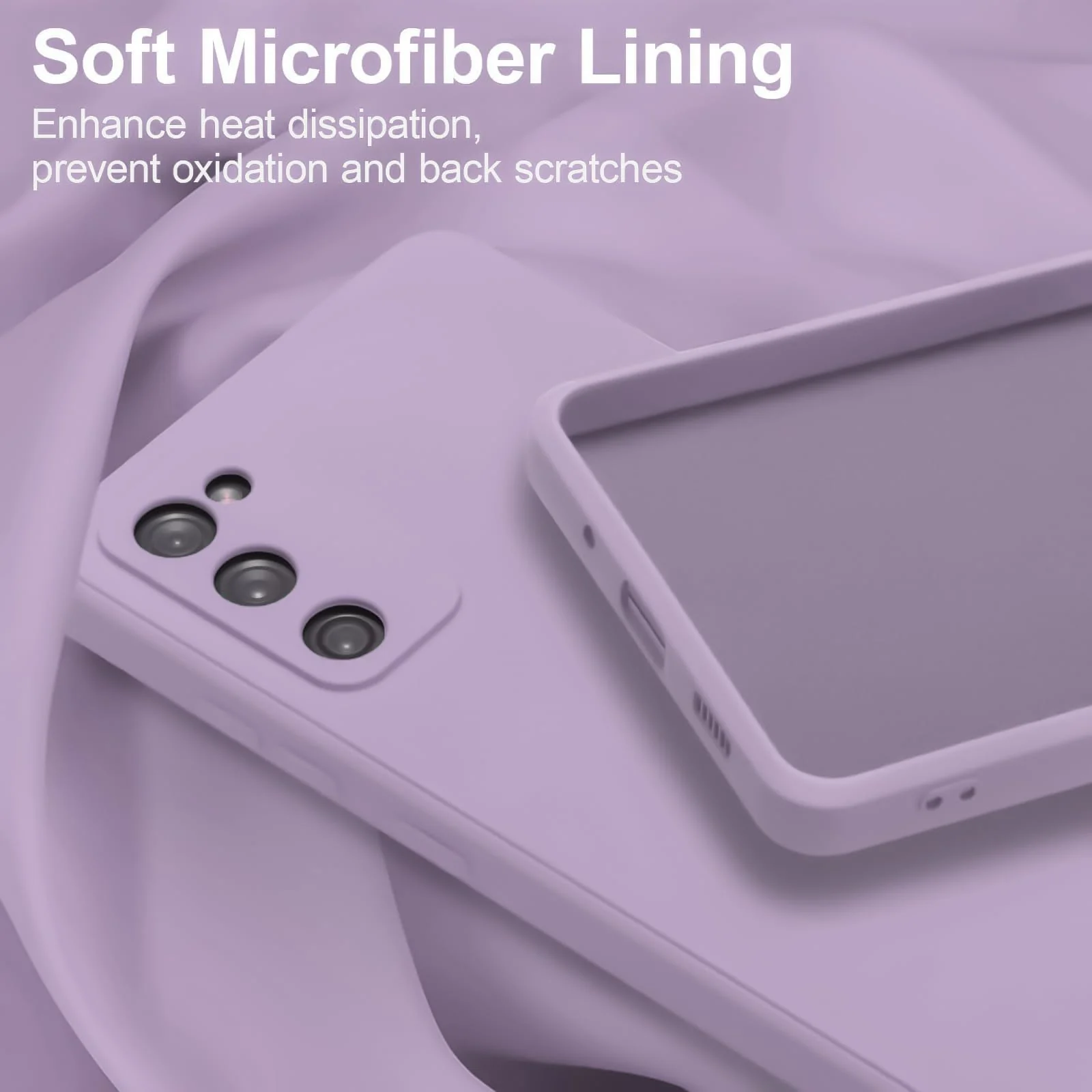 DL3 Mobilak Compatible with Samsung Galaxy S20 FE Case, Liquid Silicone Case, Full Body Camera Protective Cover, Shockproof, Slim Phone Case, Soft Microfiber Lining Case - Lavender