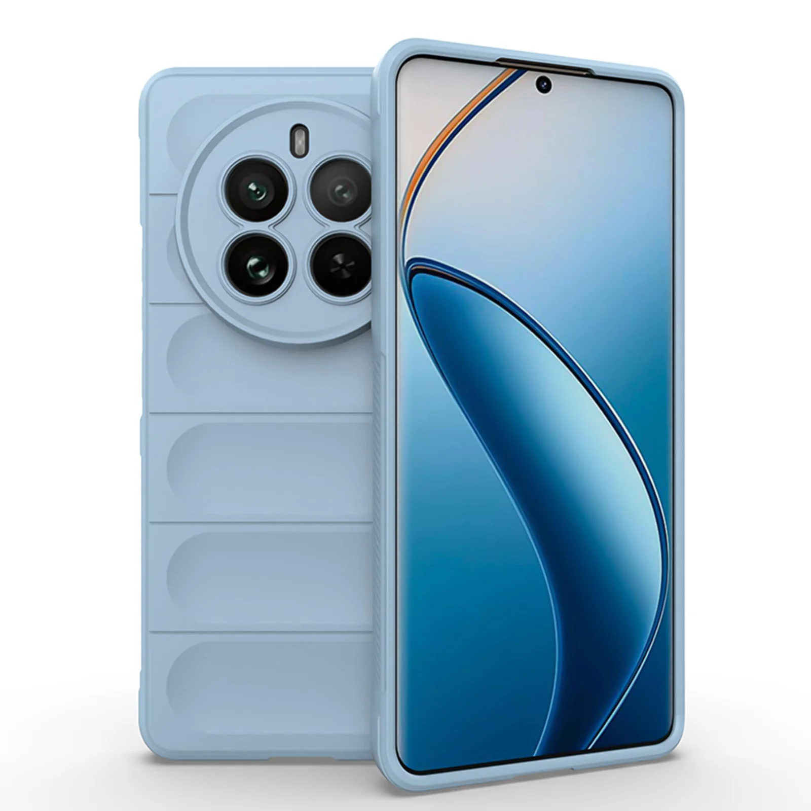 DL3 Mobilak Soft Silicone Protective Case for realme 12 Pro / realme 12 Pro Plus with Camera Protection and Shockproof Design - Baby Blue