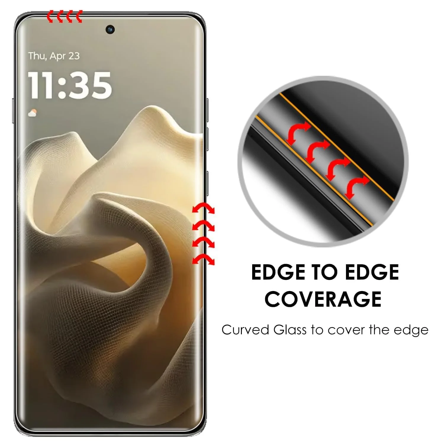 DL3 Mobilak Screen Protector Infinix Hot 60 Pro+ Plus [Liquid UV Tempered Glass] Full Screen adhesive [Sensitive Touch][Fingerprint Sensor Compatible] HD - Clear