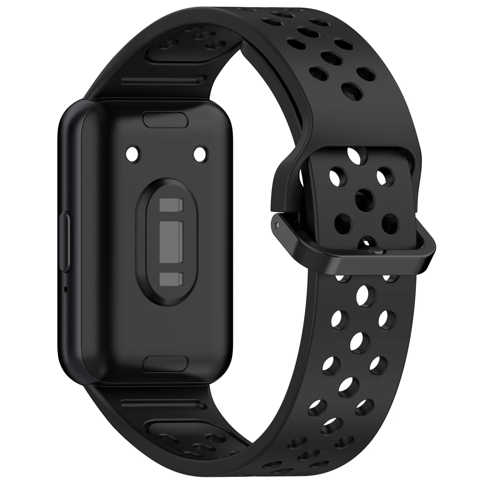 DL3 Mobilak Strap for Samsung Galaxy Fit 3 SM-R390, Women Men Armband, Two Colours Silicone Adjustable Replacement Soft Strap for Samsung Galaxy Fit 3 SM-R390 Fitness Tracker - Black