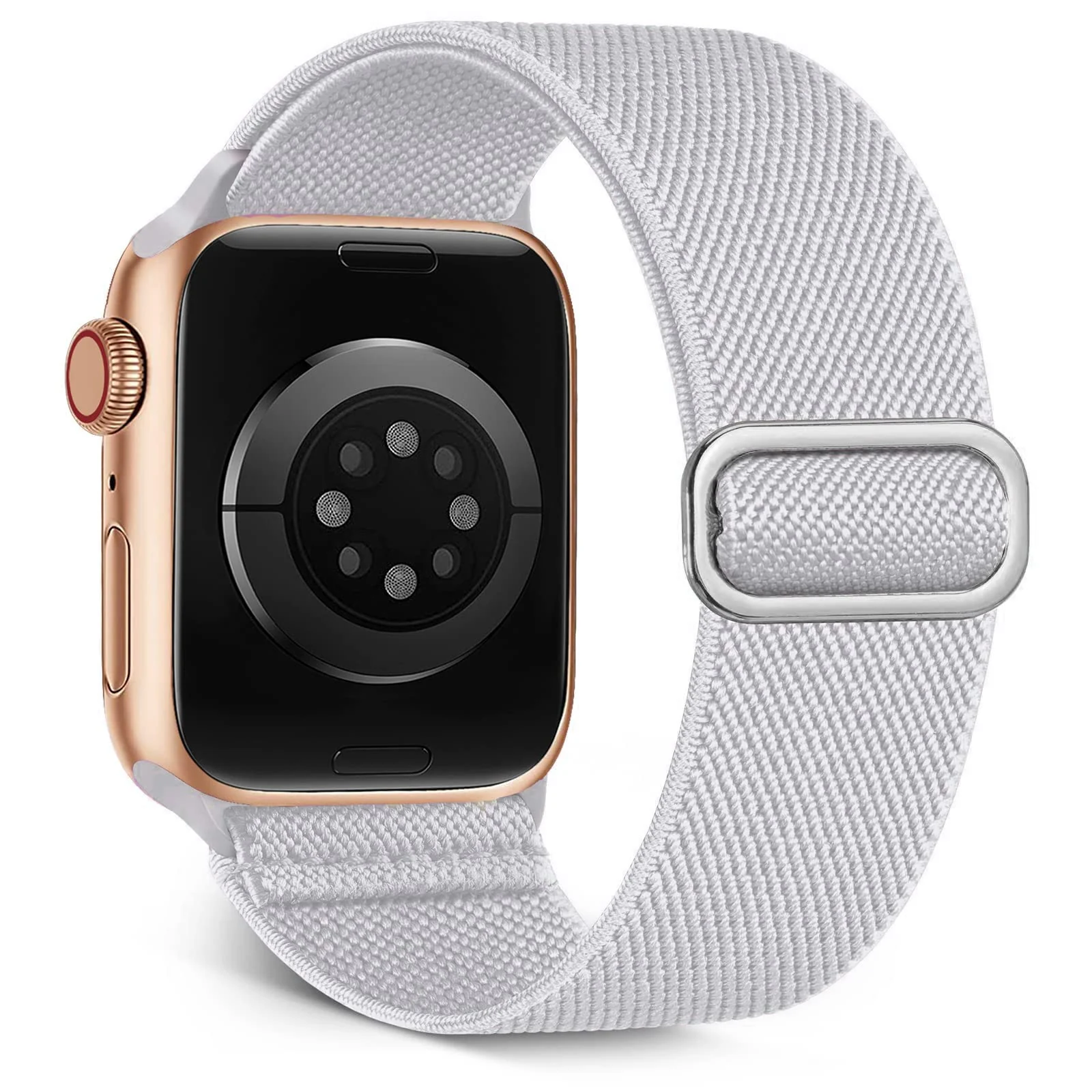 DL3 Mobilak Nylon Solo Loop Stretchy Straps For Apple Watch Band 49mm 45mm 44mm 42mm 41mm 40mm 38mm, Elastic Wristbands for Series 8 Ultra 7 6 5 4 3 2 1 Se (Light Grey, 38MM/40MM/41MM), unisex-adult - Black