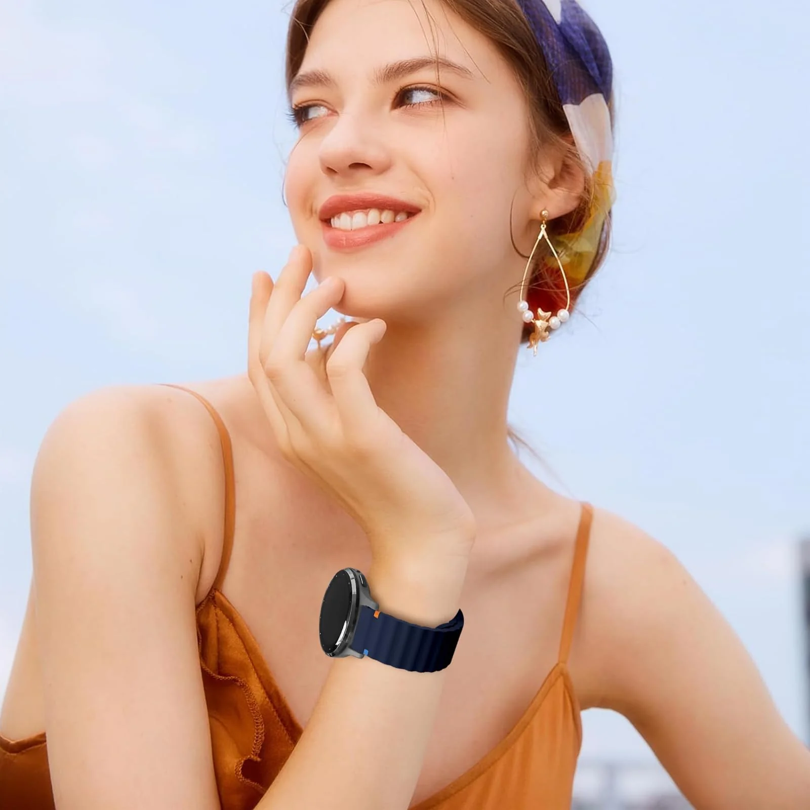 DL3 Mobilak Silicone Sport Band 22MM Strap For Xiaomi Redmi Watch 5 Actie/5 Lite/Compatible with Samsung Galaxy Watch 3 45mm/Watch 46mm/Gear S3/Huawei watch GT5 GT4 GT3 GT2 GT - Navy Blue