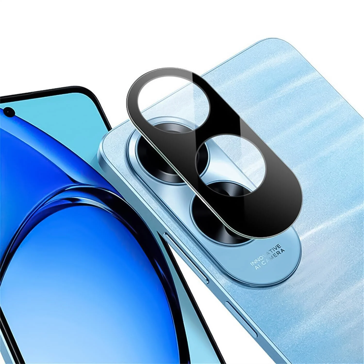DL3 Mobilak OPPO A60 Camera Lens Protector Tempered Glass Screen Protector HD [Full Coverage][Anti-Scratch] Drop Protection Ultra Clear/Thin Lens Protector Case - Black