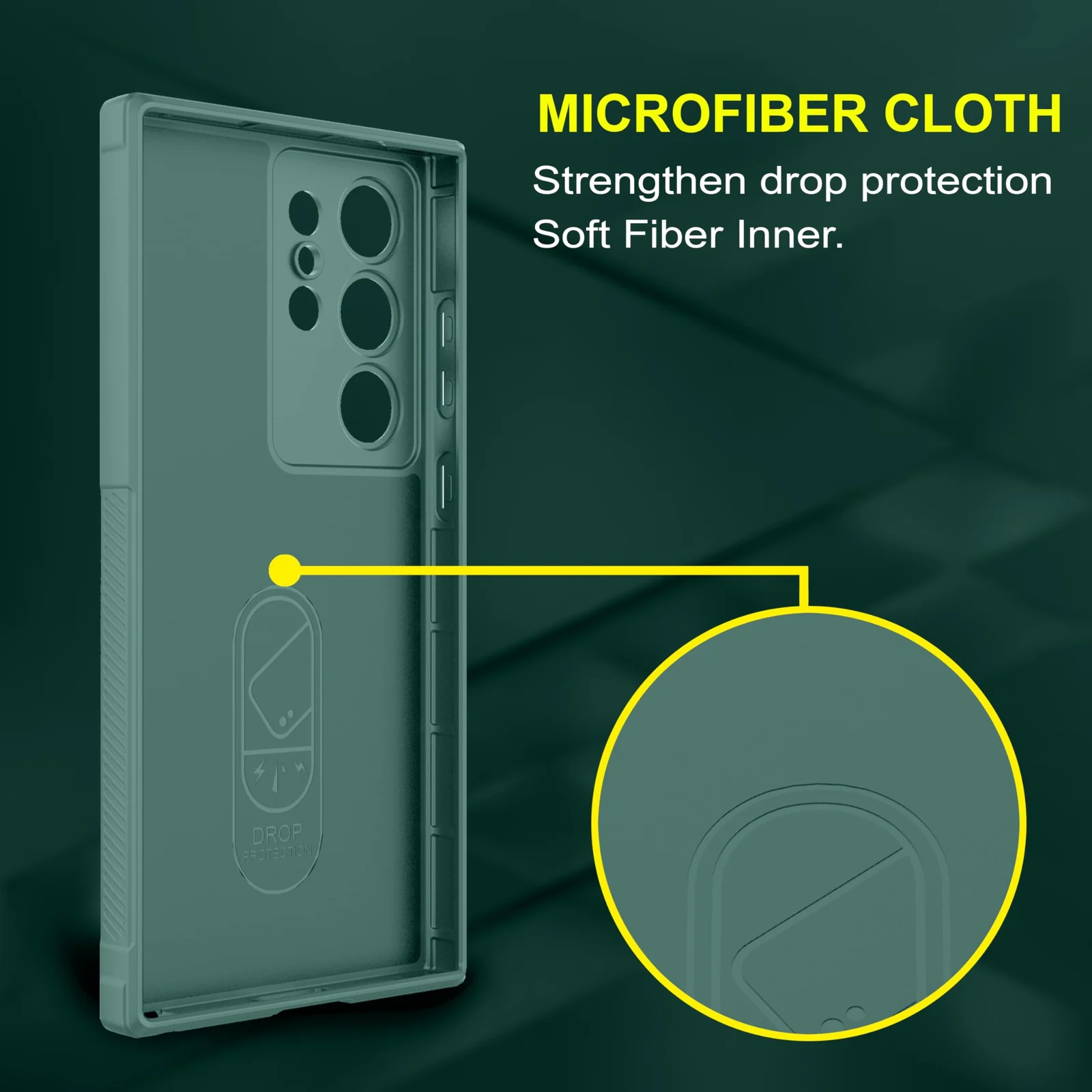 DL3 Mobilak Rugged Protective Case for Samsung Galaxy S24 Ultra, Camera protection, Shock-absorbing protection, Non-slip grip - Green