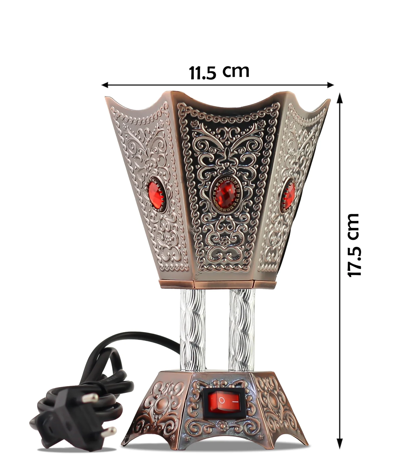 Mobigon Arabian Electric Incense Burners metal Vintage Arabic Burner, Middle Eastern Incense Holder- Electric Incense Burner Bakhoor Suitable For Arabian Oud, Home, Hotel Decor - Style 24