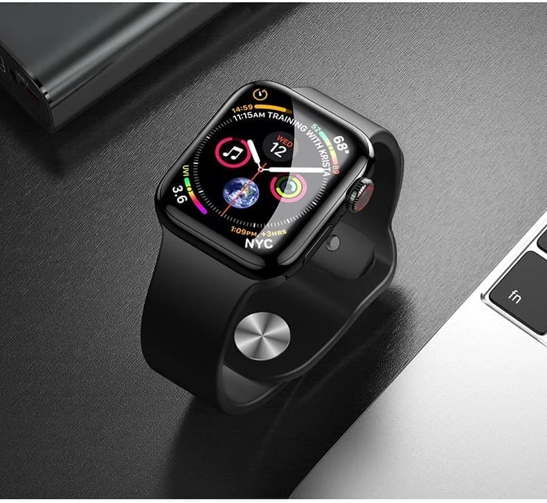 DL3 Mobilak Screen Protector For Apple Watch Series 8 Ultra 49mm, 3D Curved Soft Edge Protective Film [Anti-Scratch] [Bubble Free] [Ultra Shatterproof] [High Sensitive] (Nont-Tempered Glass) - Black