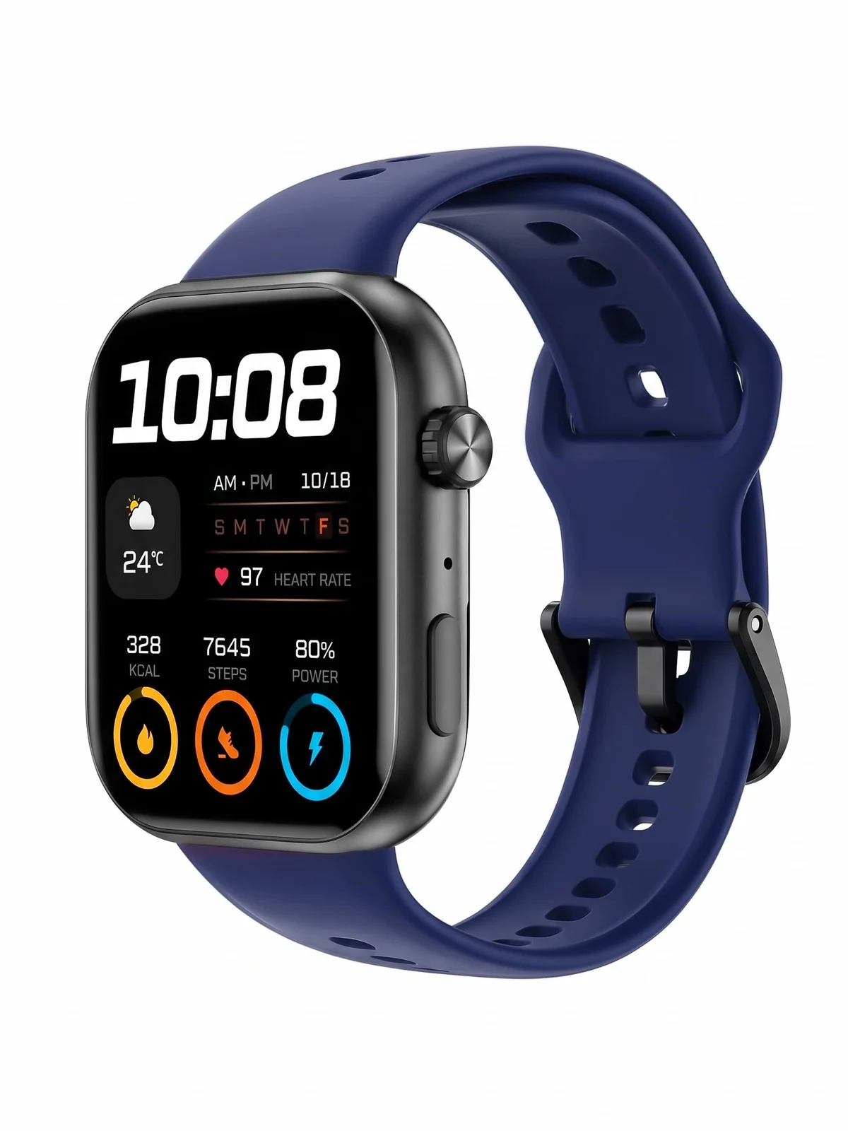 DL3 Mobilak Silicone Bracelet for HONOR Choice Watch 2i Strap, Soft Silicone Sport Replacement Strap for Women/Men, Adjustable Waterproof Sports Band for HONOR Choice Watch 2i - Blue