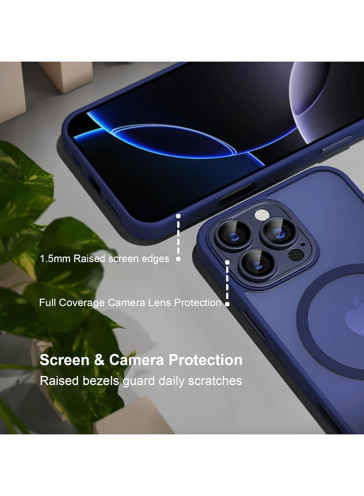 DL3 Mobilak Translucent Matte Case for iPhone 11 Pro, Compatible with MagSafe accessories, Supports wireless charging, Camera protection - Blue