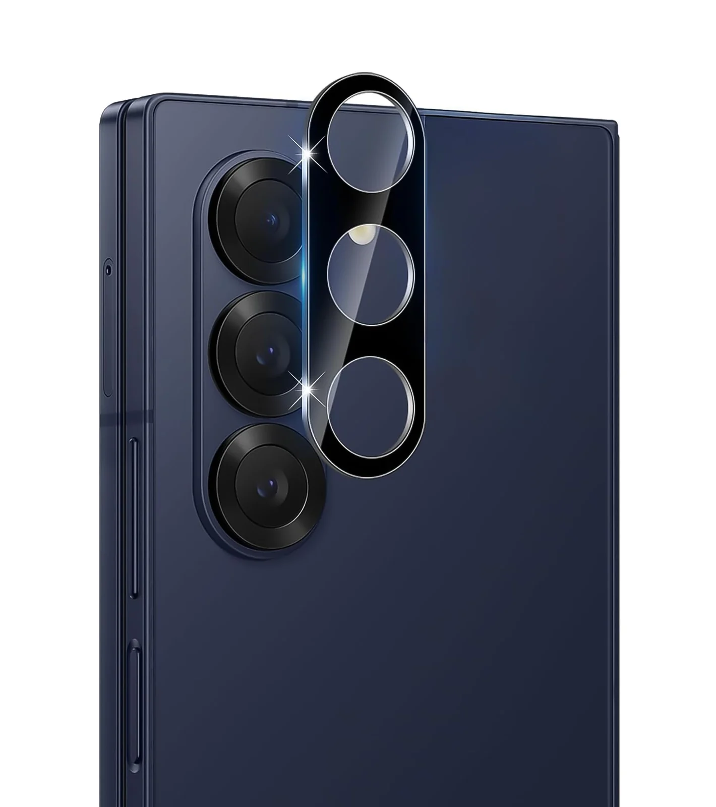 DL3 Mobilak Samsung Galaxy Z fold 6 Camera Lens Protector Tempered Glass Screen Protector HD [Full Coverage][Anti-Scratch] Drop Protection Ultra Clear/Thin Lens Protector Case - Black