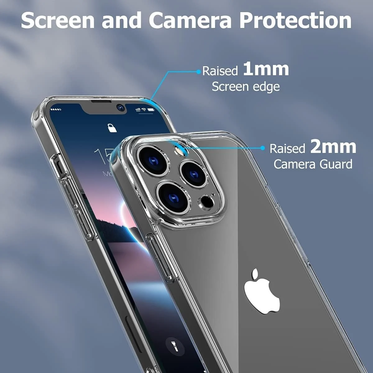DL3 MOBILAK Camera Protective Case Compatible with iPhone Case Transparent, Mobile Phone Case iPhone Thin Soft Silicone Anti-Yellow Protective Case - Clear