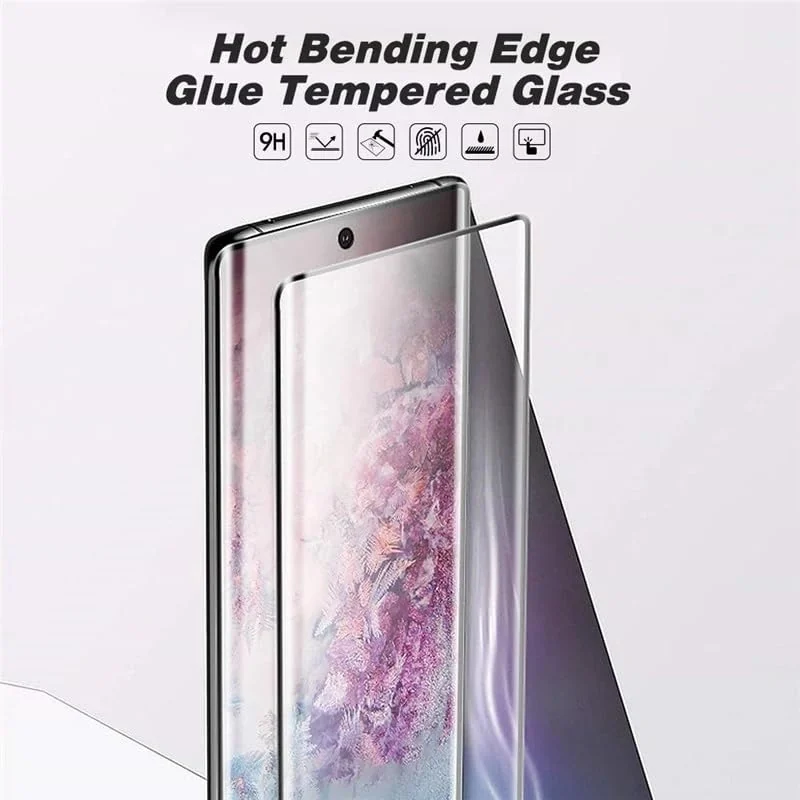 Mobigon Screen Protector for Samsung Galaxy Note 10 Plus, Tempered Glass Screen Saver Premium HD Protective, Scratch Resistant, NO-Bubble, 9H Hardness, Full Coverage Film - Clear