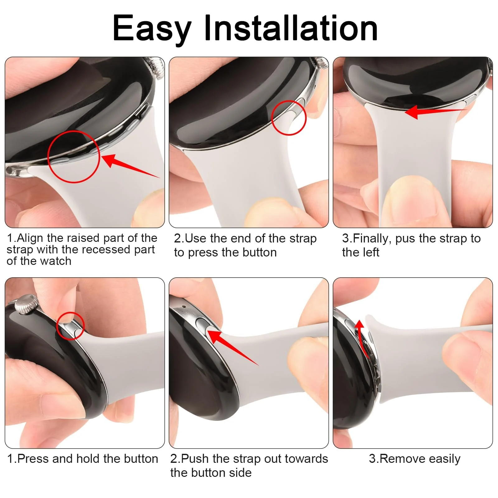 DL3 Mobilak Band Compatible with Google Pixel Watch 1/2/3/4 (41mm), Soft Silicone Sport Replacement Straps Bracelet for Google Pixel Watch 41mm - Starlight