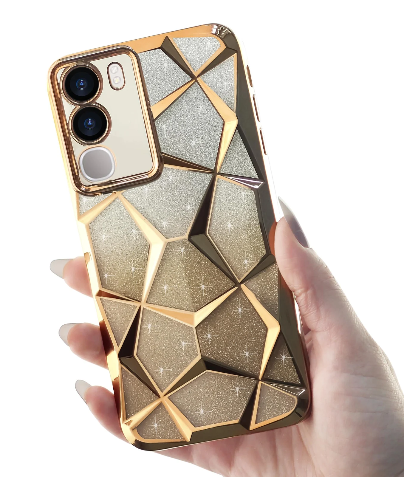 DL3 MOBILAK Gradient Glitter TPU Phone Case for Vivo Y19S