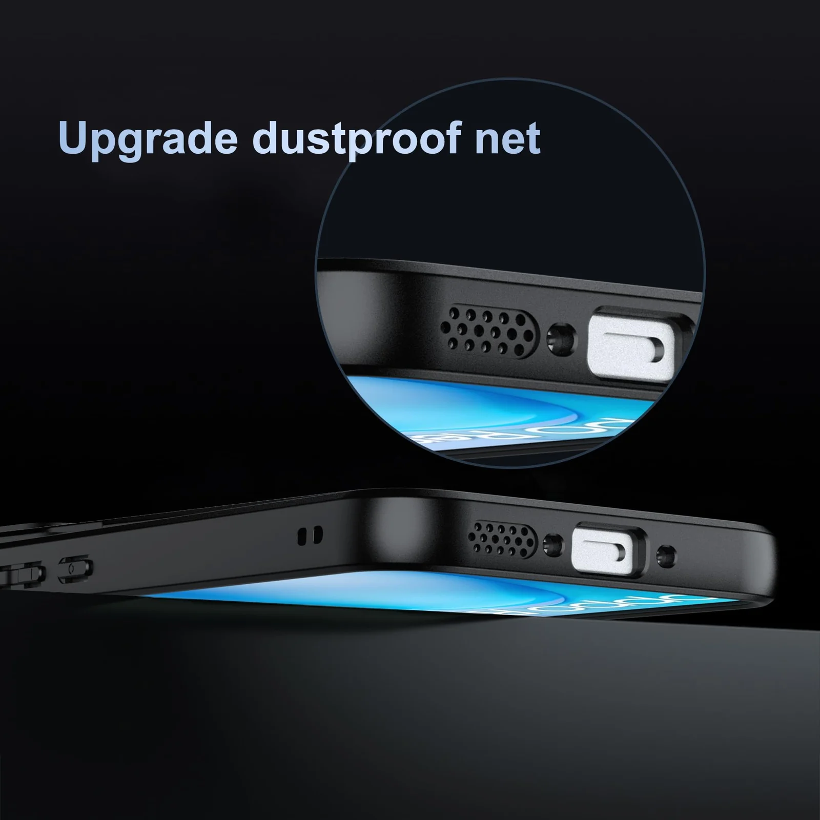 DL3 MOBILAK Clear Three-Layer Protective Phone Case for OPPO Reno 16 5G and Reno 16 Pro 5G - Black