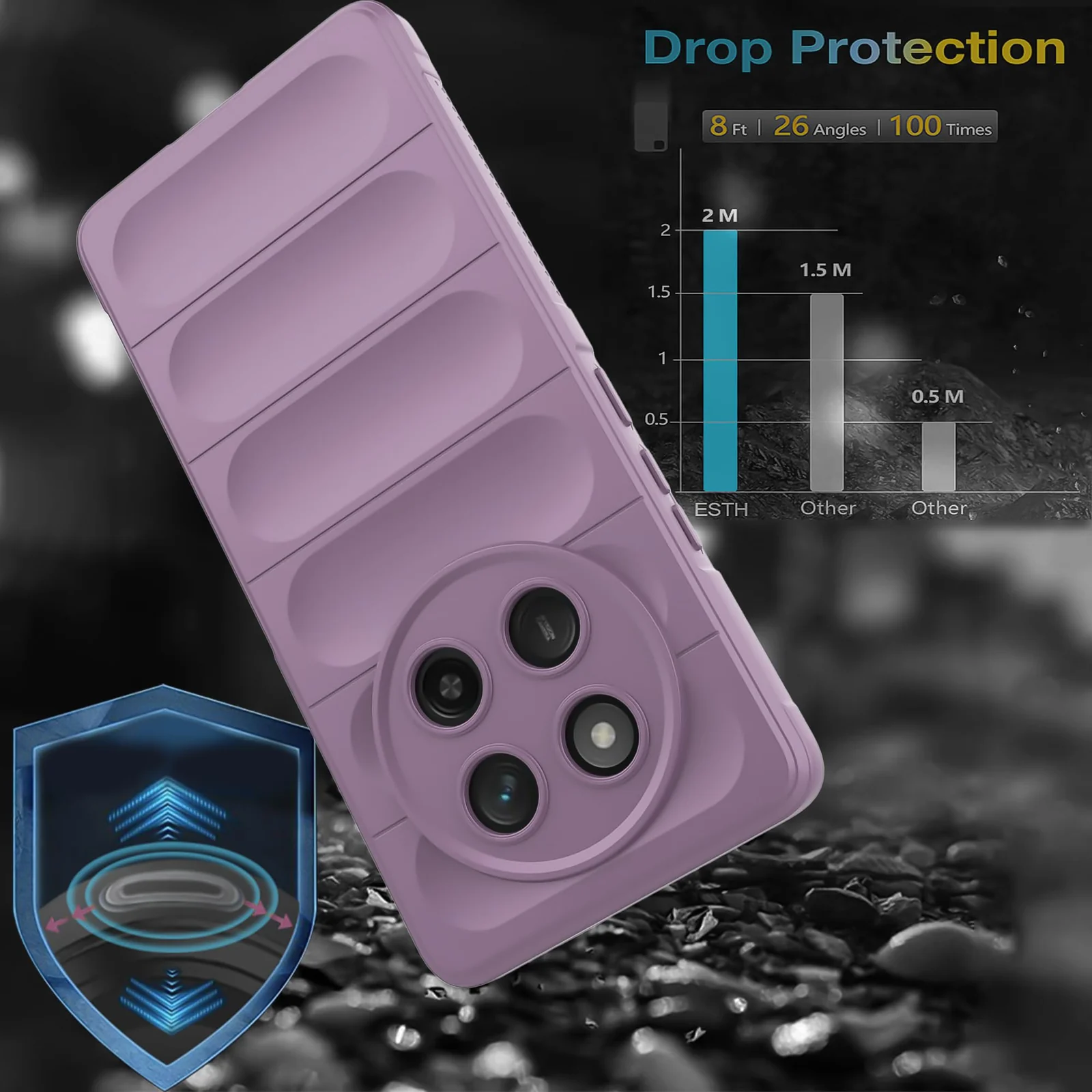 DL3 Mobilak Flexible Silicone and TPU Protective Case with Camera Protection for Honor X9C - Purple