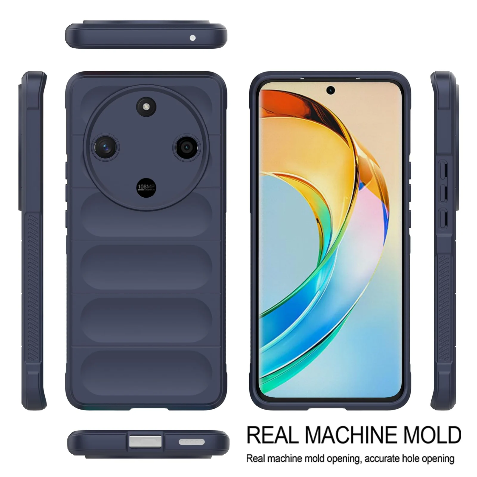 DL3 Mobilak Soft Silicone Protective Case for Honor X9b / Honor Magic 6 Lite 5G / Honor X50 with Camera Protection and Shockproof Design - Blue
